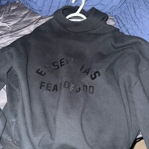 Essentials Black Sweatshirt Subtle Branding